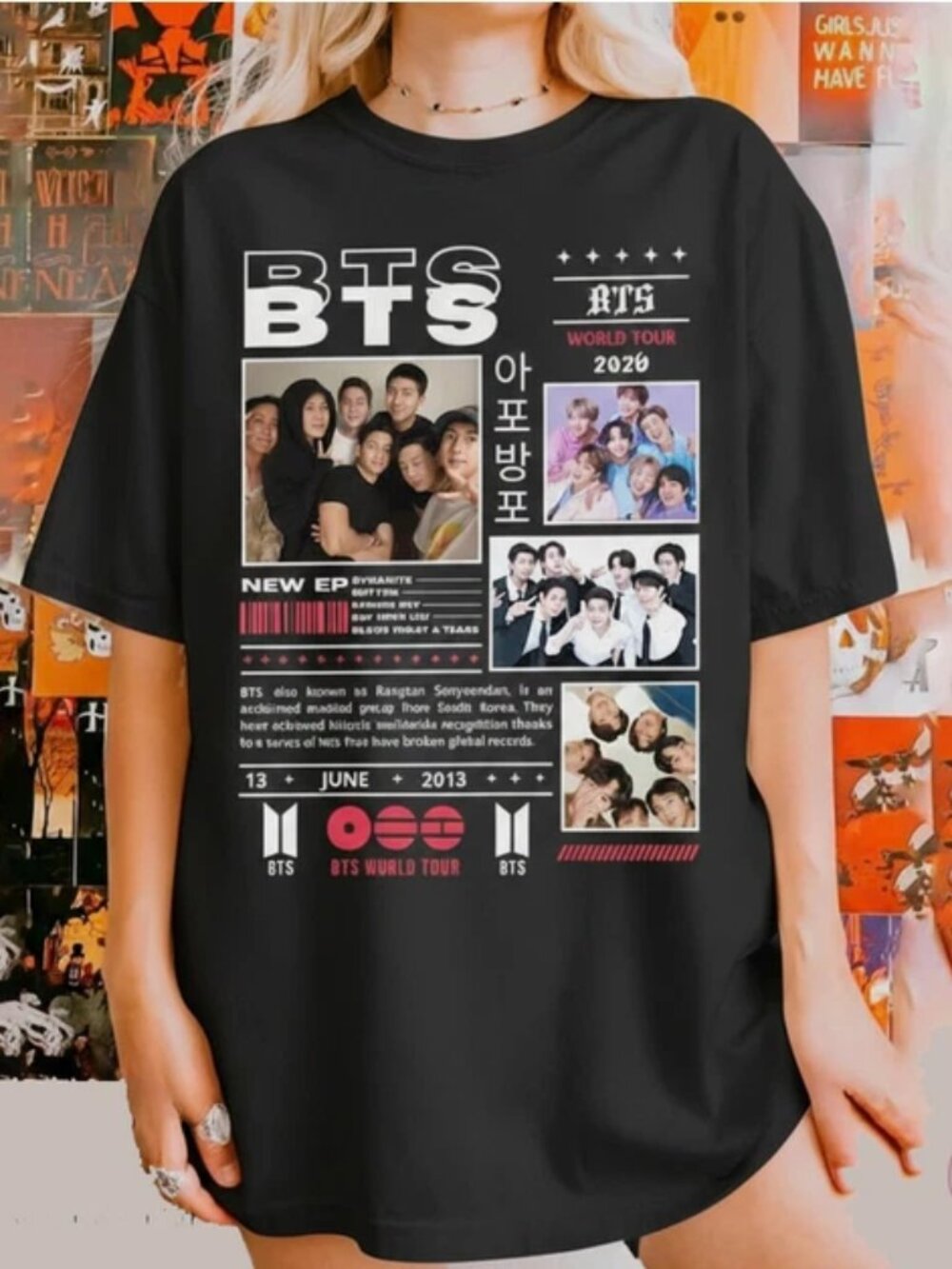 BTS 2013–2026 World Tour Graphic T-Shirt for ARMY